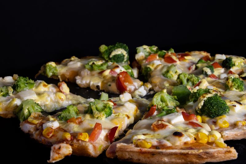 Calzone pizza folded and baked from Apache Pizza